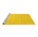 Sideview of Machine Washable Solid Yellow Modern Rug, wshcon2502yw