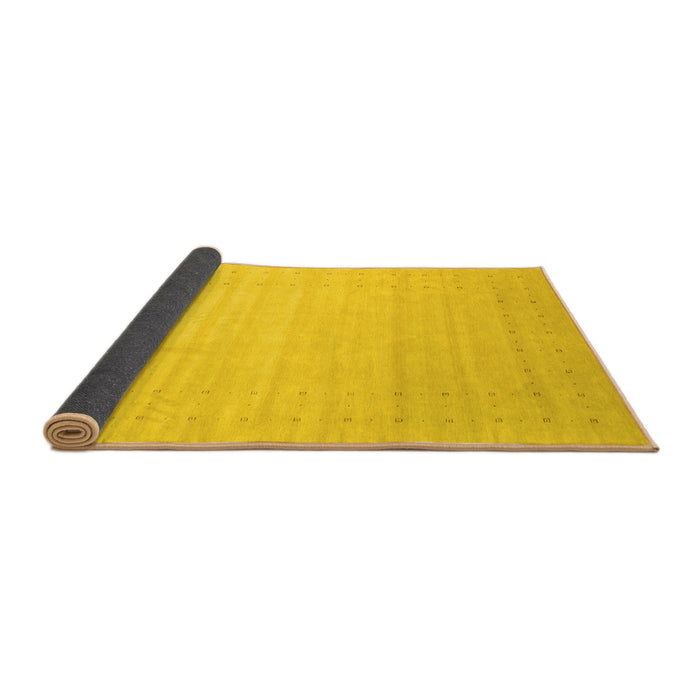 Sideview of Solid Yellow Modern Rug, con2502yw