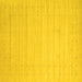 Square Machine Washable Solid Yellow Modern Rug, wshcon2502yw