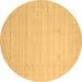 Round Solid Brown Modern Rug, con2502brn