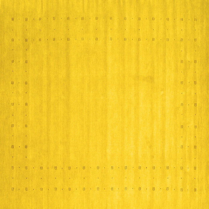Square Solid Yellow Modern Rug, con2502yw