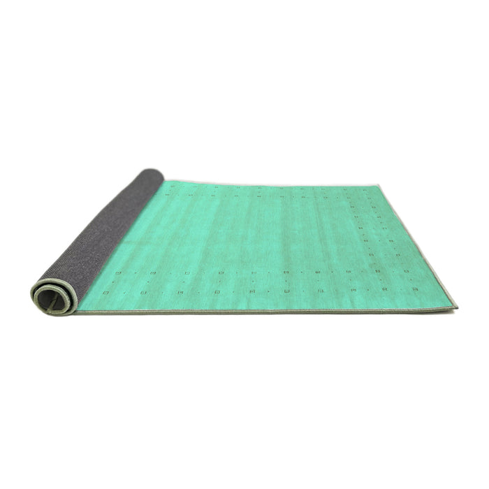 Sideview of Solid Turquoise Modern Rug, con2502turq