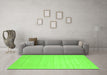 Machine Washable Solid Green Modern Area Rugs in a Living Room,, wshcon2502grn