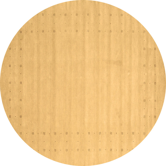 Round Machine Washable Solid Brown Modern Rug, wshcon2502brn