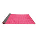 Sideview of Abstract Pink Contemporary Rug, con2503pnk