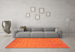 Machine Washable Abstract Orange Contemporary Area Rugs in a Living Room, wshcon2503org