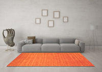 Machine Washable Abstract Orange Contemporary Rug, wshcon2503org