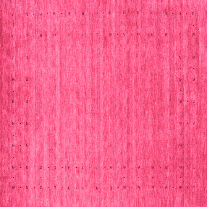 Square Machine Washable Abstract Pink Contemporary Rug, wshcon2503pnk