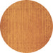 Round Abstract Brown Contemporary Rug, con2503brn