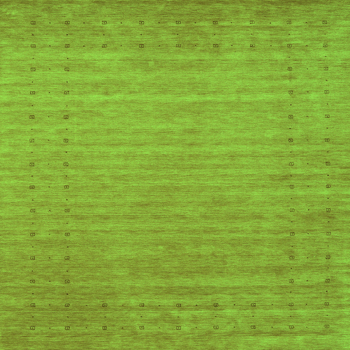Serging Thickness of Abstract Green Contemporary Rug, con2503grn