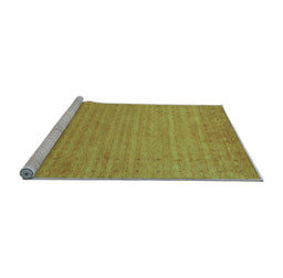 Sideview of Machine Washable Abstract Light Blue Contemporary Rug, wshcon2503lblu