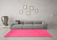 Machine Washable Abstract Pink Contemporary Rug, wshcon2503pnk
