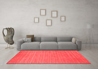 Machine Washable Abstract Red Contemporary Rug, wshcon2503red