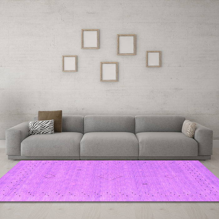 Machine Washable Abstract Pink Contemporary Rug in a Living Room, wshcon2504pnk