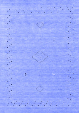 Abstract Blue Contemporary Rug, con2504blu