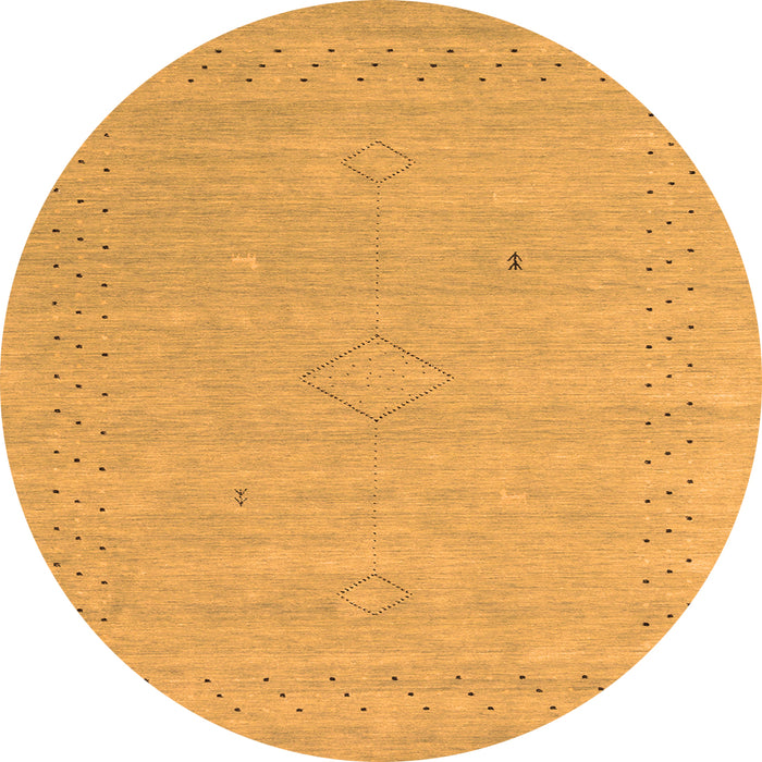 Square Abstract Orange Contemporary Rug, con2504org