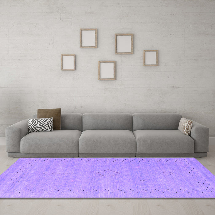 Machine Washable Abstract Purple Contemporary Area Rugs in a Living Room, wshcon2504pur