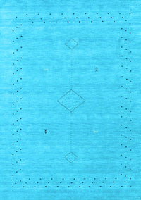 Abstract Light Blue Contemporary Rug, con2504lblu