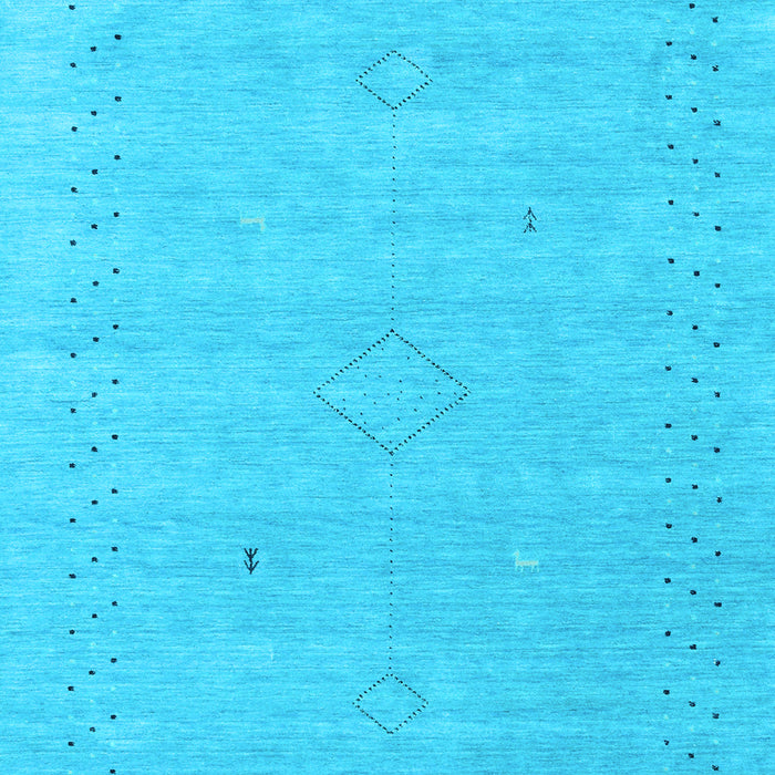 Abstract Light Blue Contemporary Rug, con2504lblu