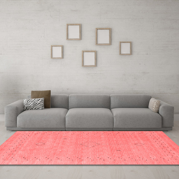 Contemporary Red Washable Rugs