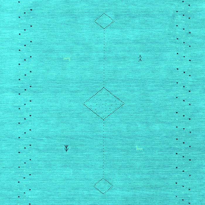 Machine Washable Abstract Turquoise Contemporary Area Rugs, wshcon2504turq