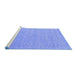 Sideview of Machine Washable Abstract Blue Contemporary Rug, wshcon2504blu