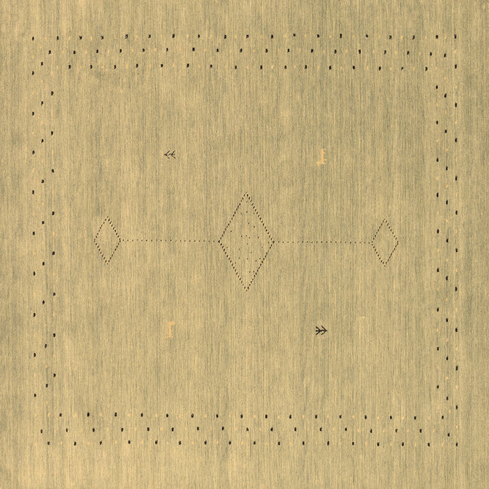 Square Abstract Brown Contemporary Rug, con2504brn