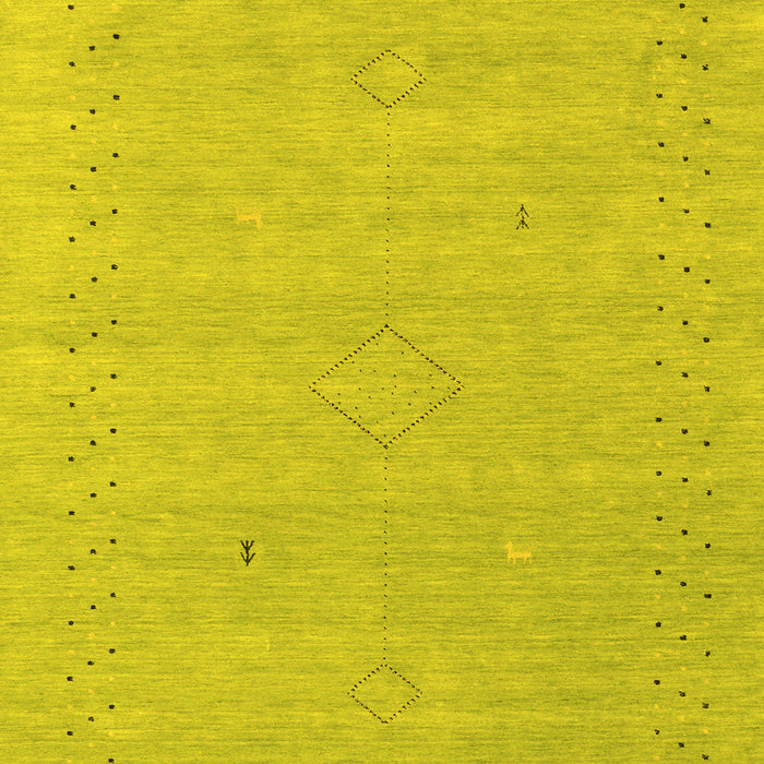 Abstract Yellow Contemporary Rug, con2504yw