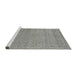 Serging Thickness of Machine Washable Contemporary Dark Gray Rug, wshcon2505