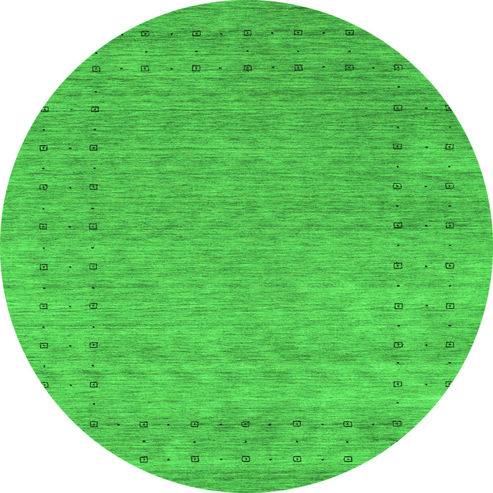 Square Abstract Green Contemporary Rug, con2505grn