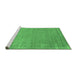 Sideview of Machine Washable Abstract Emerald Green Contemporary Area Rugs, wshcon2505emgrn