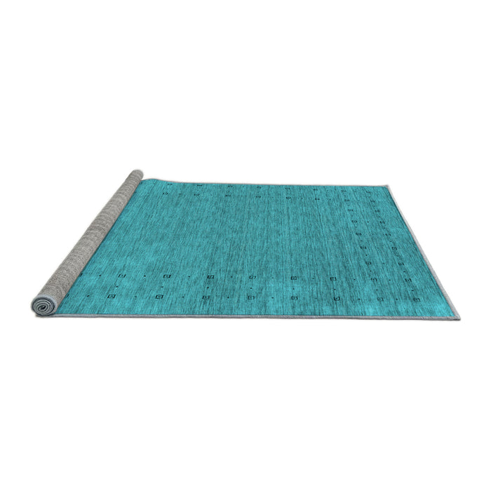 Sideview of Machine Washable Abstract Light Blue Contemporary Rug, wshcon2505lblu