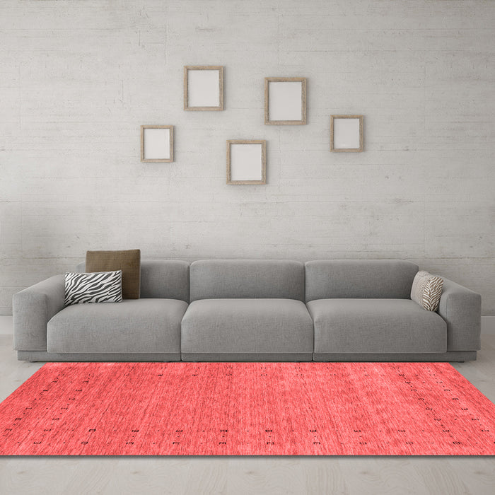 Contemporary Red Washable Rugs
