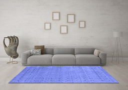 Machine Washable Abstract Blue Contemporary Rug in a Living Room, wshcon2505blu