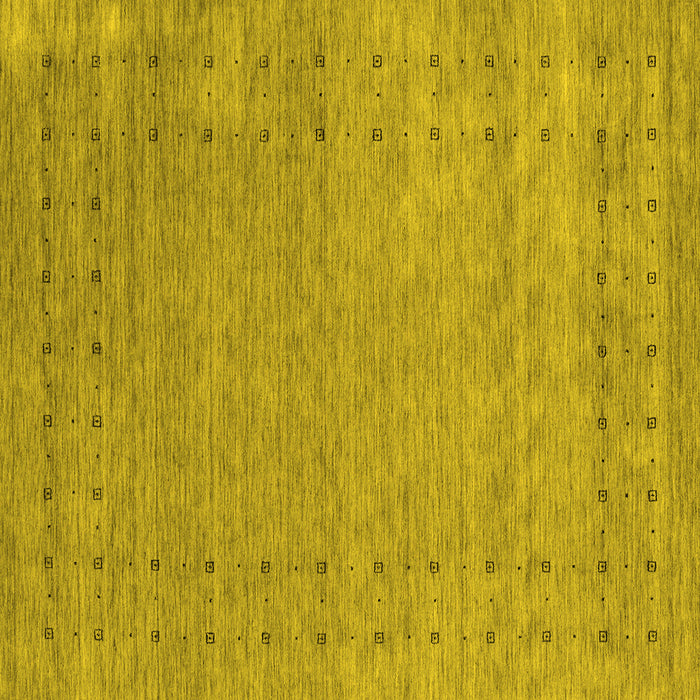 Square Machine Washable Abstract Yellow Contemporary Rug, wshcon2505yw