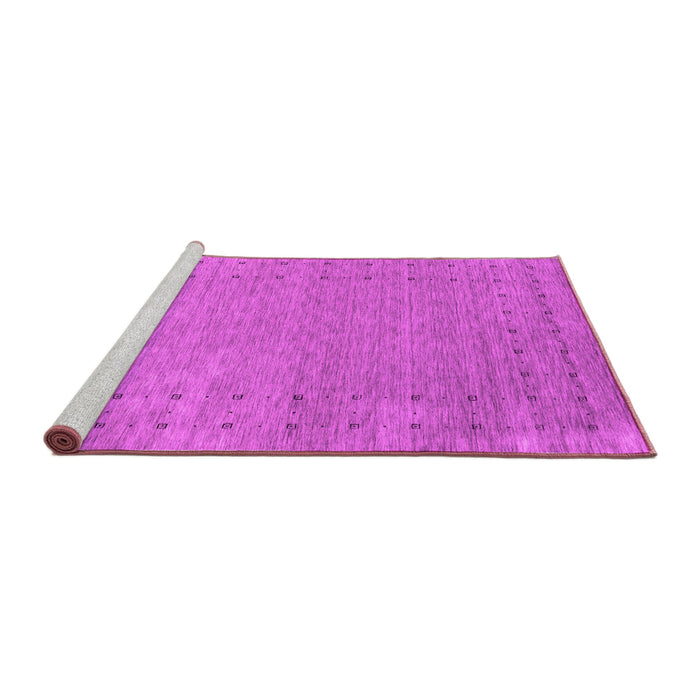 Sideview of Machine Washable Abstract Pink Contemporary Rug, wshcon2505pnk