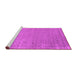 Sideview of Machine Washable Abstract Pink Contemporary Rug, wshcon2505pnk