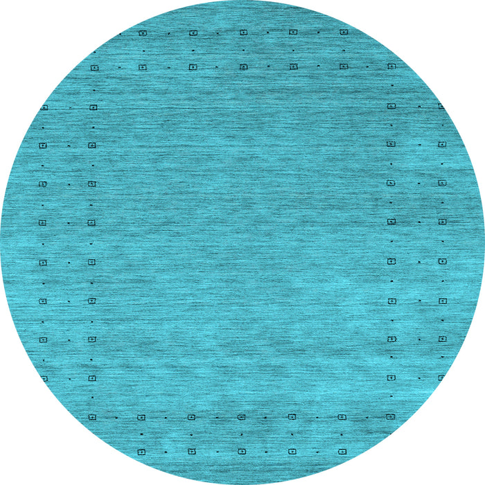 Round Machine Washable Abstract Light Blue Contemporary Rug, wshcon2505lblu