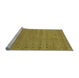 Sideview of Machine Washable Abstract Light Blue Contemporary Rug, wshcon2506lblu
