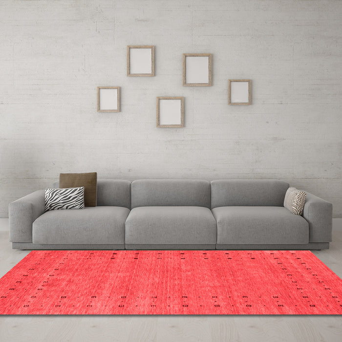 Contemporary Red Washable Rugs