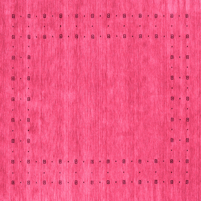 Square Machine Washable Abstract Pink Contemporary Rug, wshcon2506pnk