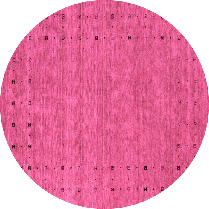 Round Abstract Purple Contemporary Rug, con2506pur