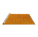 Sideview of Machine Washable Abstract Yellow Contemporary Rug, wshcon2507yw