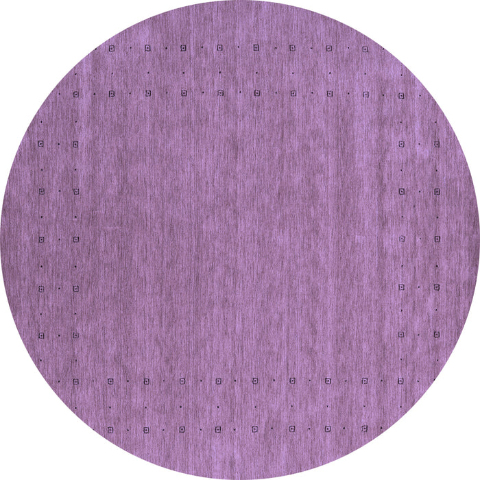 Round Abstract Blue Contemporary Rug, con2507blu