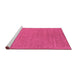 Sideview of Machine Washable Abstract Purple Contemporary Area Rugs, wshcon2507pur