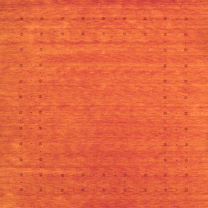 Round Machine Washable Abstract Orange Contemporary Area Rugs, wshcon2507org