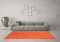 Machine Washable Abstract Orange Contemporary Rug, wshcon2507org