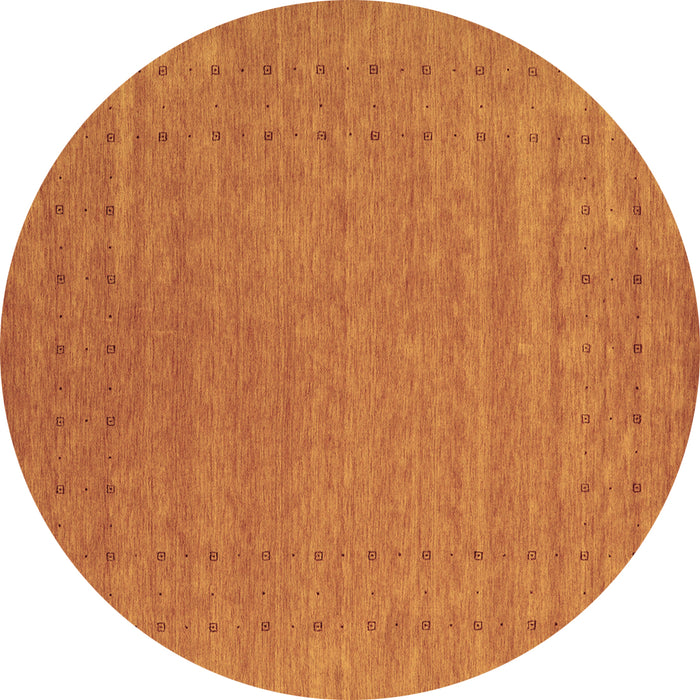 Round Machine Washable Abstract Brown Contemporary Rug, wshcon2507brn