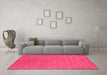 Machine Washable Abstract Pink Contemporary Rug in a Living Room, wshcon2507pnk