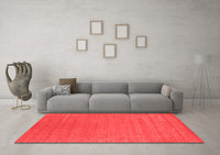 Machine Washable Abstract Red Contemporary Rug, wshcon2507red